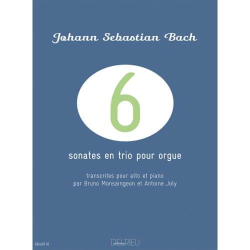 EDITION DELRIEU BACH J.S. - SONATES EN TRIO POUR ORGUE (6) - ALTO, PIANO