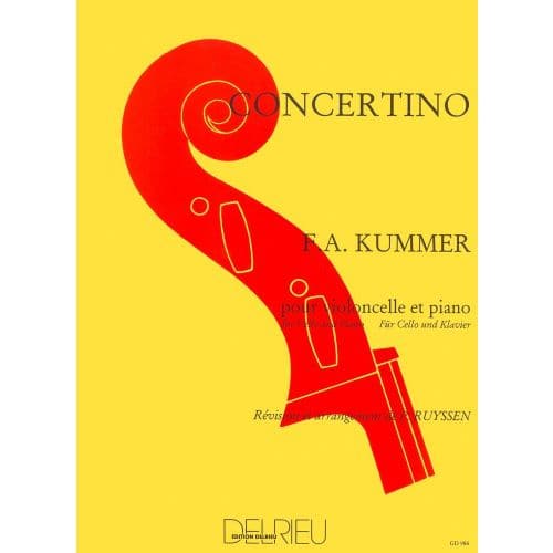 KUMMER - CONCERTINO EN DO MAJ. - VIOLONCELLE, PIANO