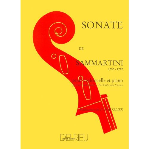 EDITION DELRIEU SAMMARTINI - SONATE EN SOL MAJ. - VIOLONCELLE, PIANO