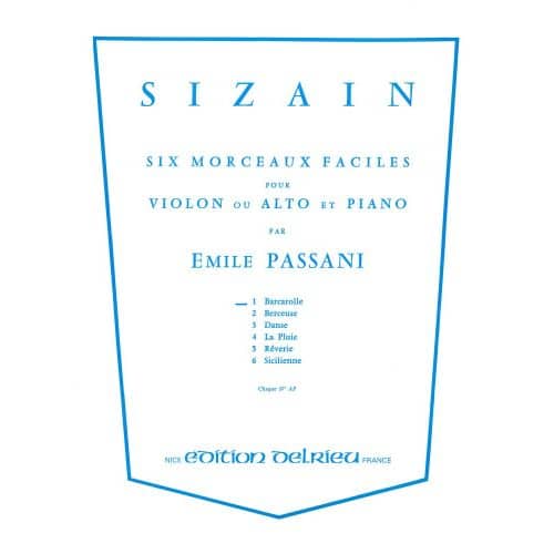 PASSANI EMILE - SIZAIN 1 : BARCAROLLE - VIOLON