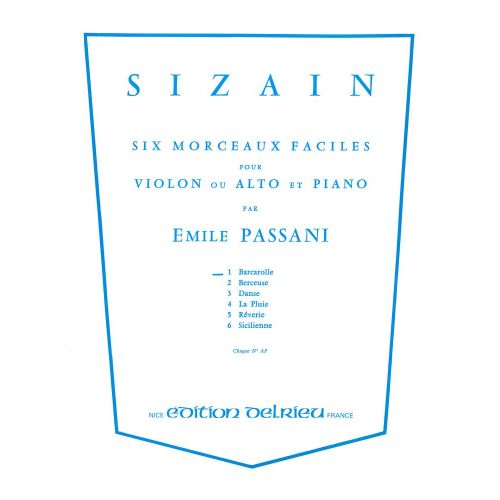 Passani Emile - Sizain 1 : Barcarolle - Violon