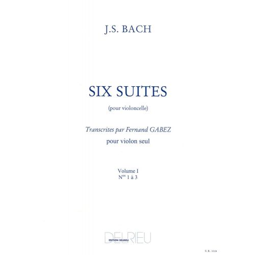 EDITION DELRIEU Bach J.S. - Suites (6) Vol.1 - Violoncelle