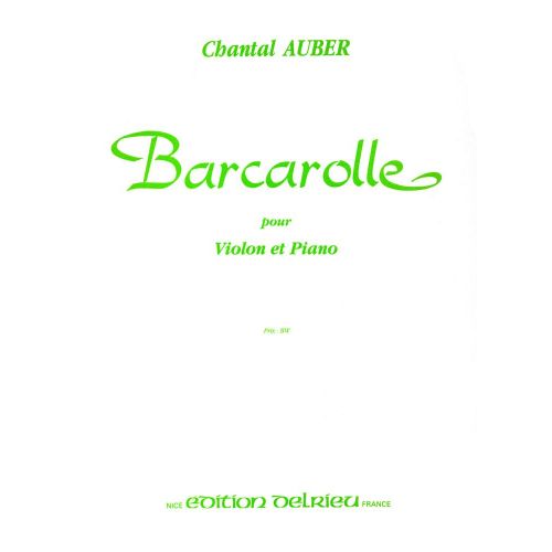 AUBER CHANTAL - BARCAROLLE - VIOLON