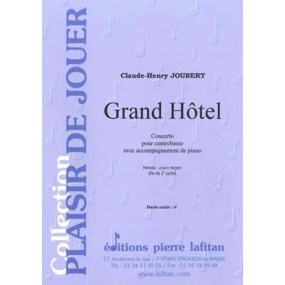 JOUBERT C. H. - GRAND HOTEL - CONTREBASSE ET PIANO 