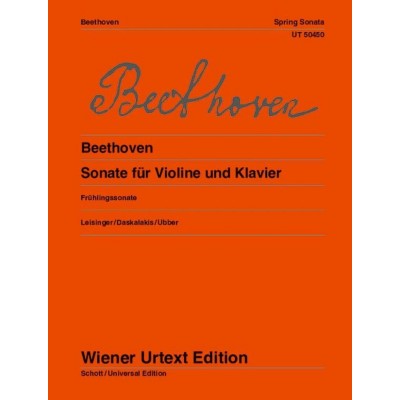 WIENER URTEXT EDITION Beethoven L. V. - Sonate pour Violon & Piano "Frühlingssonate"
