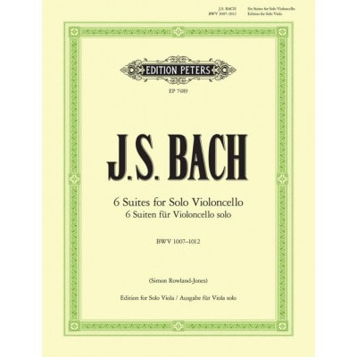 BACH J. S. - SUITEN FUR CELLO - TRANSCRIPTION POUR ALTO 