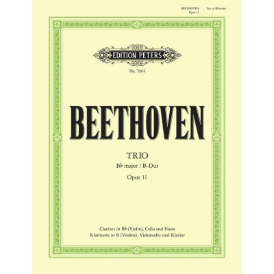 BEETHOVEN LUDWIG VAN - TRIO IN B FLAT OP.11 - CLARINET(S) AND OTHER INSTRUMENTS