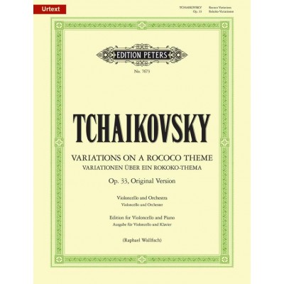 TCHAIKOVSKY P.I. - VARIATIONS ON A ROCOCO THEME OP.33 - VIOLONCELLE