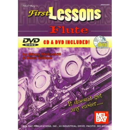 MEL BAY MCCASKILL MIZZY - FIRST LESSONS FLUTE + CD + DVD - FLUTE