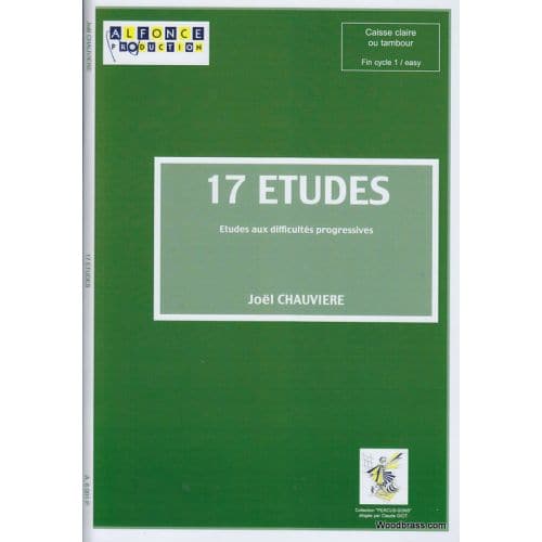 CHAUVIERE J. - 17 ETUDES - CAISSE CLAIRE (TAMBOUR)