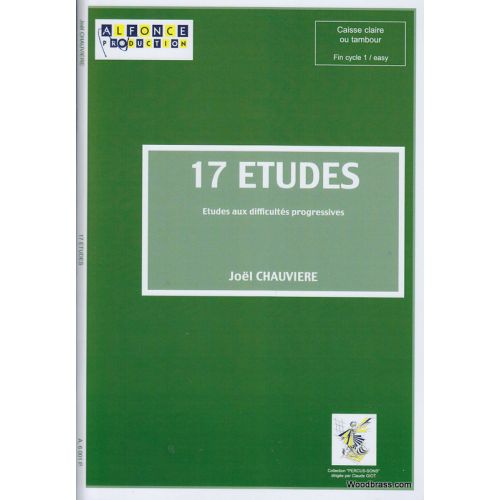 CHAUVIERE J. - 17 ETUDES - CAISSE CLAIRE (TAMBOUR)