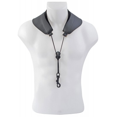 S70SH - SAXOPHON YOKE LEATHER TRAGEGURT (SNAP HOOK)