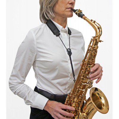 Harnais réglable professionnel épaule sangle Sax Saxophone noir ceinture pour accessoires de saxophone 