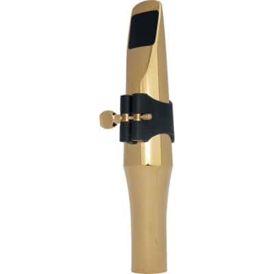 BRANCHER GOLD PLATED METAL BARITONE SAX MOUTHPIECE - BALANCE OPENING 29