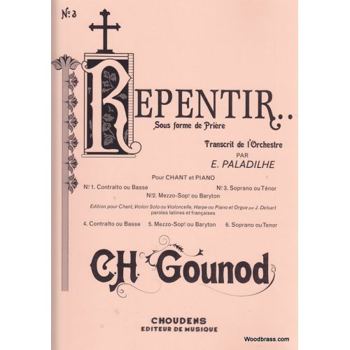 GOUNOD C. - REPENTIR - CHANT & PIANO
