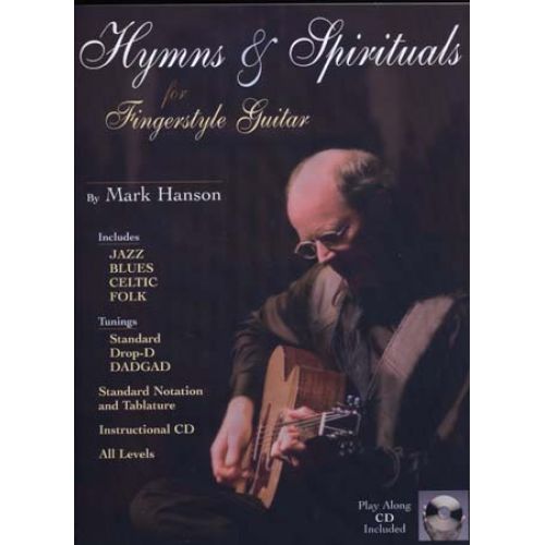 MUSIC SALES HANSON MARK - HYMNS & SPIRITUALS FOR FINGERSTYLE + CD - GUITAR TAB