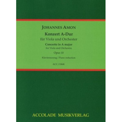 ACCOLADE MUSIKVERLAG AMON JOHANNES - CONCERTO A-DUR - ALTO & PIANO 