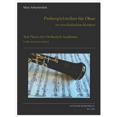 ACCOLADE MUSIKVERLAG SCHAEFERDIEK MARC - PROBESPIELSTELLEN FUR OBOE