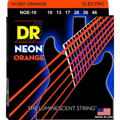 DR STRINGS NOE-10 NEON ORANGE 10-46 