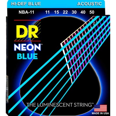 DR STRINGS NBA-11 Neon Blue HI-def 11-50