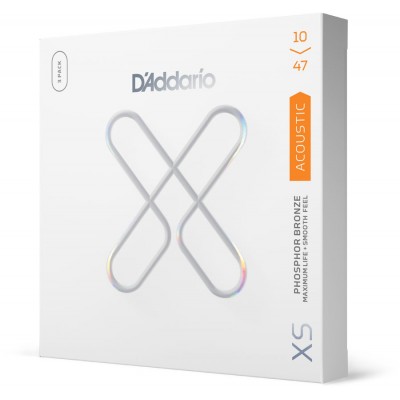 XSAPB1047-3P 10-47 Extra Light, XS Phosphor Bronze Coated 3-Pack