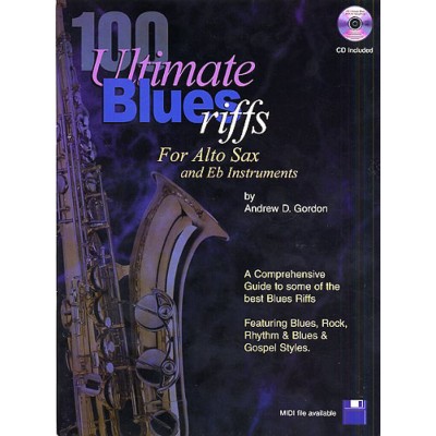 ADG PRODUCTIONS 100 ULTIMATE BLUES RIFFS - ALTO SAXOPHONE 