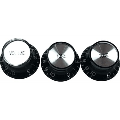 YELLOW PARTS Boutons de Réglages SG par 3 Noir (1 Volume et 2 Tone)