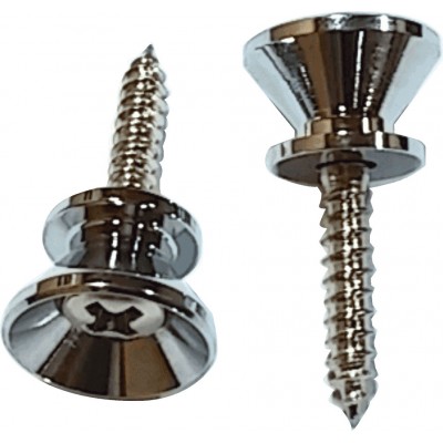 Attache-Courroies Type Strat par 2 avec Vis Chrome