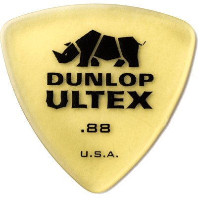 JIM DUNLOP ULTEX TRIANGLE, SACHET DE 72, AMBER, 0.88 MM