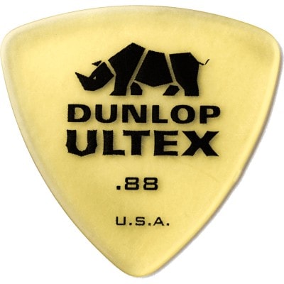 JIM DUNLOP ULTEX TRIANGLE, BAG OF 72, AMBER, 0.88 MM