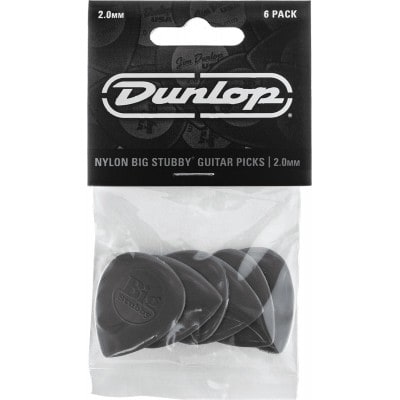 JIM DUNLOP ADU 445P20 BIG STUBBY NYLON PLAYERS PACK 2,00 MM (PAR 6)