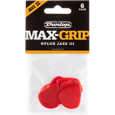 Dunlop Adu 471p3n  -  Jazz Iii Max-grip Players Pack Nylon (par 6)