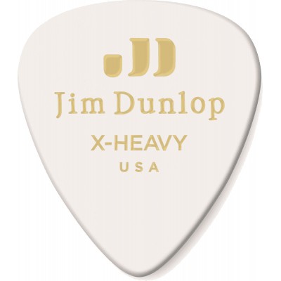 JIM DUNLOP Celluloid, par 12, White, Extra Heavy
