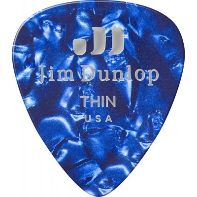 JIM DUNLOP Celluloid, Par 12, Perloid Blue, Thin