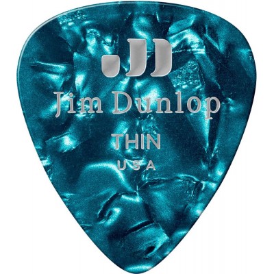 GENUINE CELLULOID CLASSIC, PLAYER'S PACK OF 12, TURQUOISE, THIN