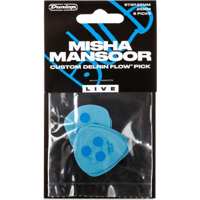 JIM DUNLOP MISHA MANSOOR DELRIN FLOW 0.65 MM, BAG OF 6