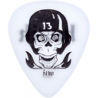 JIM DUNLOP FRANK KOZIK II, BAG OF 36, "FTW SKULL", WHITE 1.00 MM