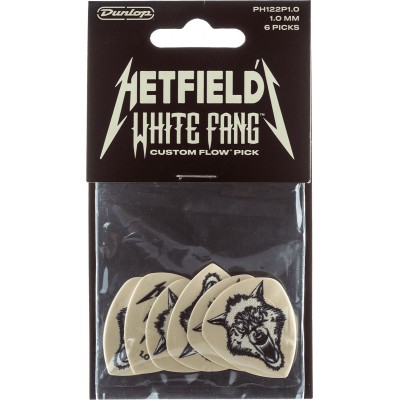 Dunlop Ph122p100 Flow / Hetfield\'s White Fang / Player\'s Pack Of 6 1,00mm