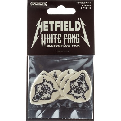Dunlop Ph122p114 Flow / Hetfield\'s White Fang / Player\'s Pack Of 6 1,14mm