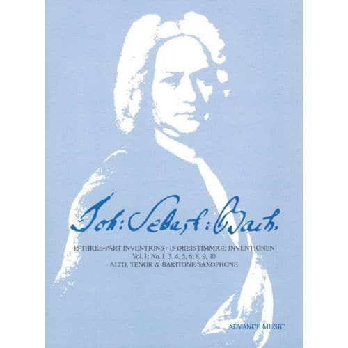 BACH J.S. - 15 THREE-PART INVENTIONS VOL. 1 - 3 SAXOPHONES (ATB)