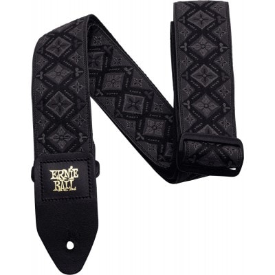 REGAL BLACK JACQUARD GUITAR STRAP