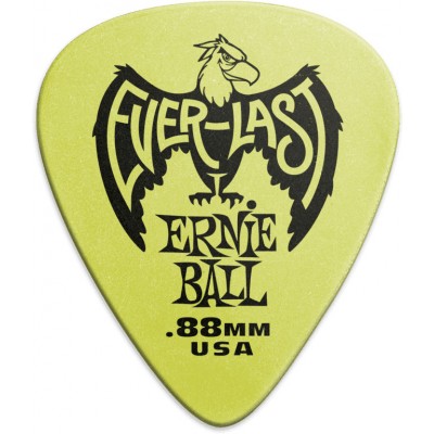 ERNIE BALL Médiators Everlast Sachet de 12 Vert 0,88Mm