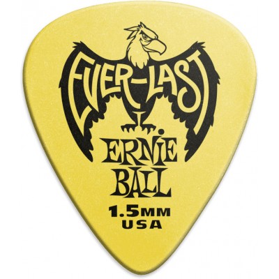 EVERLAST PICKS 12-PACK YELLOW 1.5MM