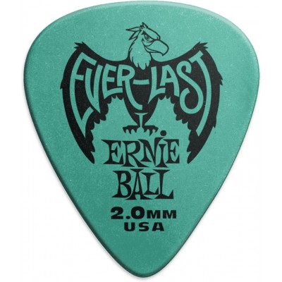 ERNIE BALL EVERLAST PICKS 12-PACK TEAL 2.0MM