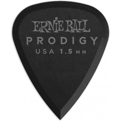 ERNIE BALL PRODIGY BLACK 1S STANDARD 1.5MM PICKS 6 PACK
