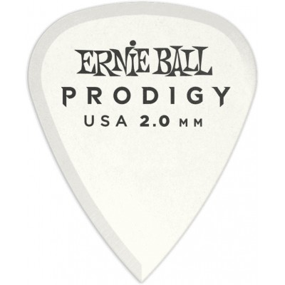 PRODIGY WHITE 1S STANDARD 2.0MM PICKS 6 PACK