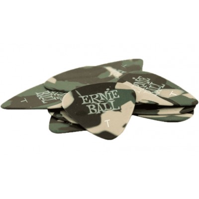 Ernie Ball Mediators Specialty Sachet De 12 Camouflage 0,46mm