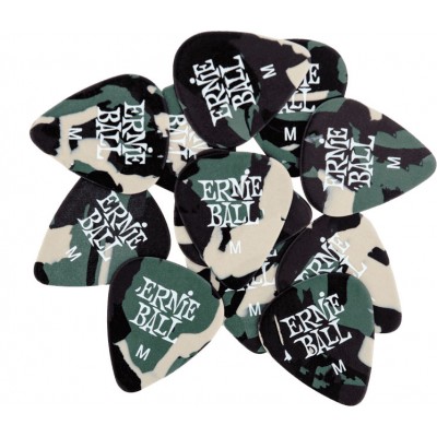 Ernie Ball Mediators Specialty Sachet De 12 Camouflage 0,72mm