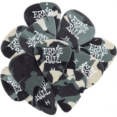 Ernie Ball Mediators Specialty Sachet De 12 Camouflage 0,94mm