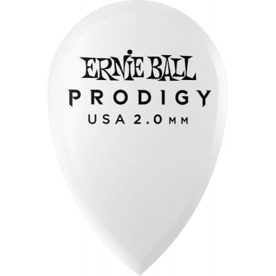 Ernie Ball Mdiators Prodigy Sachet De 6 Blanc Larme 2mm